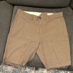 Volcom Men's Brown Flat Front Shorts